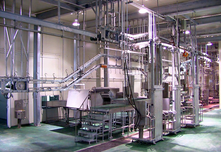 Red Viscera Quarantine Conveying Line